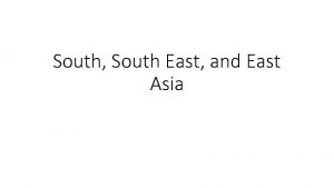 South South East and East Asia Map Label