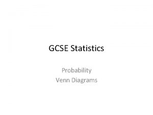 GCSE Statistics Probability Venn Diagrams A little about