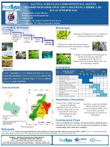 SALVINIA AURICULATA COMO POTENCIAL AGENTE FITORREMEDIADOR APLICADO SEGURANA