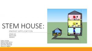 STEM HOUSE ENERGY APPLICATION EDSGN 100 Section 008