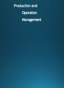 CHAPTERI PRODUCTIVITY 1 1 Introduction ProductionOperation management is