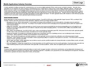 Client Logo Mobile Applications Industry Overview A mobile