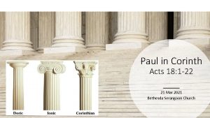 Paul in Corinth Acts 18 1 22 21