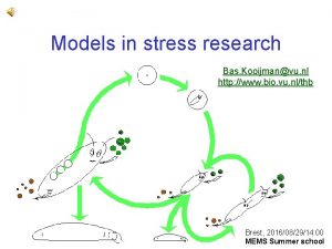 Models in stress research Bas Kooijmanvu nl http