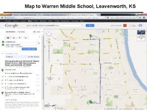 Map to Warren Middle School Leavenworth KS 17