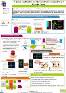 A devicelevel Toolset for Interoperable Reconfigurable and Modular