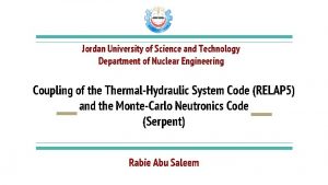 Jordan University of Science and Technology Department of