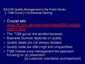 BS 1036 Quality Management in the Public Sector