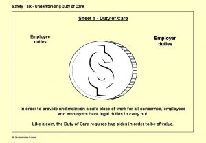 Safety Talk Understanding Duty of Care Sheet 1