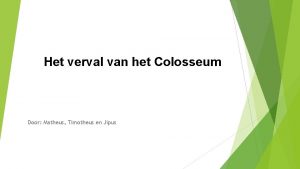 Het verval van het Colosseum Door Matheus Timotheus