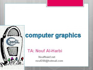1 computer graphics TA Nouf AlHarbi Nouf Naief