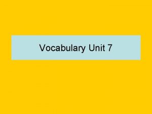 Vocabulary Unit 7 amiss a miss Definition adj