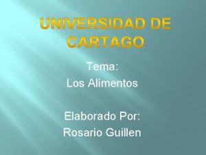 Tema Los Alimentos Elaborado Por Rosario Guillen Los