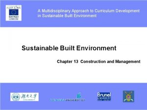 A Multidisciplinary Approach to Curriculum Development in Sustainable