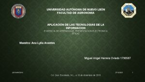 UNIVERSIDAD AUTNOMA DE NUEVO LEN FACULTAD DE AGRONOMIA