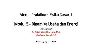 Modul Praktikum Fisika Dasar 1 Modul 5 Dinamika