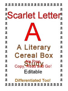Scarlet Letter A A Literary Cereal Box No