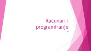 Racunari i programiranje II 3 Konstante u Pascal