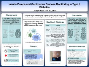 Insulin Pumps and Continuous Glucose Monitoring in Type