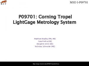 MSD IP 09701 Corning Tropel Light Gage Metrology