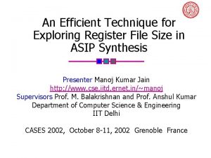 An Efficient Technique for Exploring Register File Size