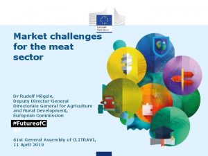 Market challenges for the meat sector Dr Rudolf