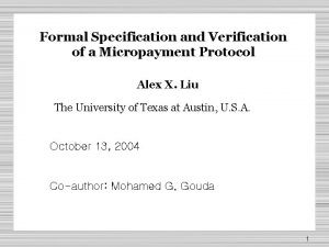 Formal Specification and Verification of a Micropayment Protocol