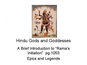 Hindu Gods and Goddesses A Brief Introduction to