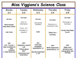 Miss Viggianos Science Class Monday 21 Do Now