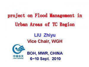 project on Flood Management in Urban Areas of