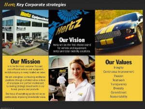 Hertz Key Corporate strategies The New Hertz Experience