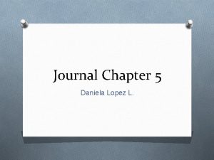 Journal Chapter 5 Daniela Lopez L Perpendicular Bisector