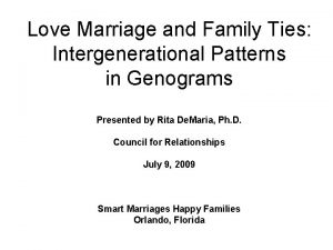Love Marriage and Family Ties Intergenerational Patterns in