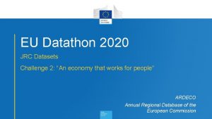 EU Datathon 2020 JRC Datasets Challenge 2 An