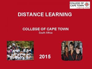 DISTANCE LEARNING COLLEGE OF CAPE TOWN South Africa