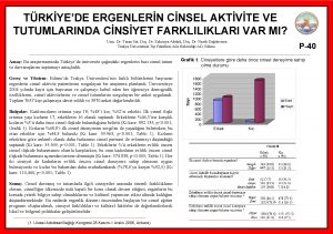 TRKYEDE ERGENLERN CNSEL AKTVTE VE TUTUMLARINDA CNSYET FARKLILIKLARI