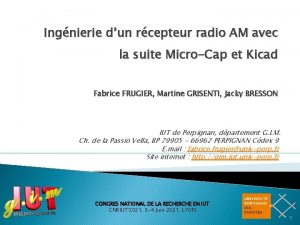 Ingnierie dun rcepteur radio AM avec la suite