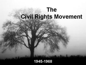 The Civil Rights Movement 1945 1968 Truman 1945