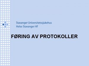 FRING AV PROTOKOLLER BL PROTOKOLL TVANGSMIDLER PHV 4