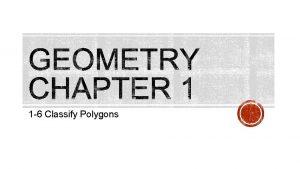1 6 Classify Polygons Determine whether the following