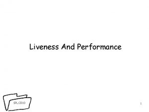 Liveness And Performance SPL2010 1 Performance Throughput How