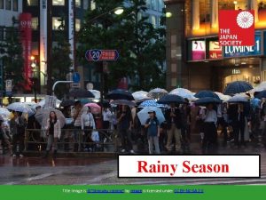 Rainy Season Title image is Shinjuku raining by