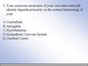 Your conscious awareness of your own name