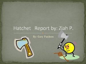 Hatchet Report by Ziah P By Gary Paulsen