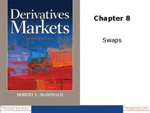 Chapter 8 Swaps Introduction to Swaps A swap