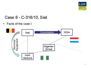 Case 8 C31810 Siat Facts of the case