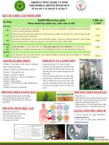 SH 03012 CNG NGH VI SINH MICROBIAL BIOTECHNOLOGY