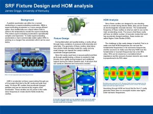 SRF Fixture Design and HOM analysis James Griggs