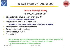 Top quark physics at ATLAS and CMS Richard