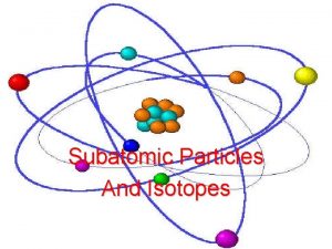 Subatomic Particles And Isotopes Subatomic Particle Symbol Location